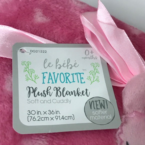 Le Bebe Favorite Plush Blanket 30 in X 36 in - Picture 5 of 5